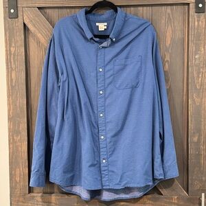Carbon2Cobalt Men’s Blue Grid‎ Dot Button
Down Dress Shirt Long Sleeve Size XL